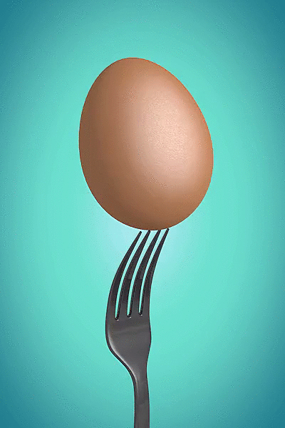uovo su forchetta animazione low